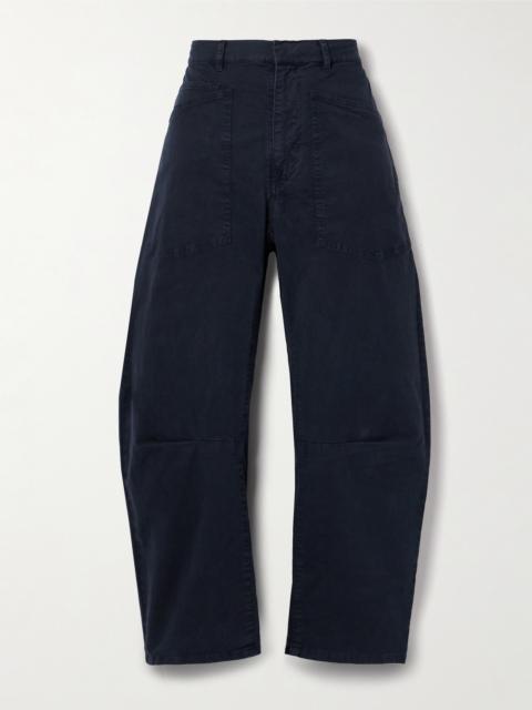 NILI LOTAN Shon Cotton-blend Twill Tapered Pants