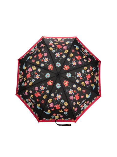 floral-print foldable umbrella
