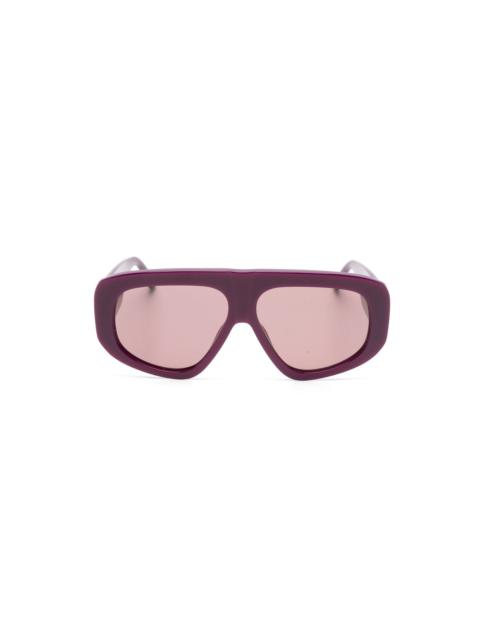 LINDA FARROW X THE ATTICO MILANO SUNGLASSES (PURPLE/SILVER)