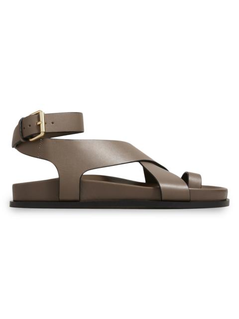 A.EMERY A. Emery Women's Jalen Buckled Suede Ankle-Wrap Sandals - Sable