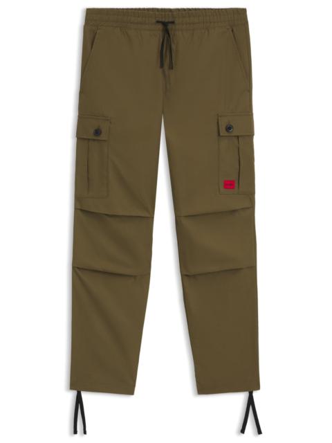 HUGO REGULAR-FIT CARGO TROUSERS IN RIPSTOP COTTON