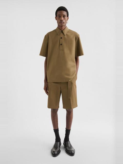 Cotton Belted Shorts