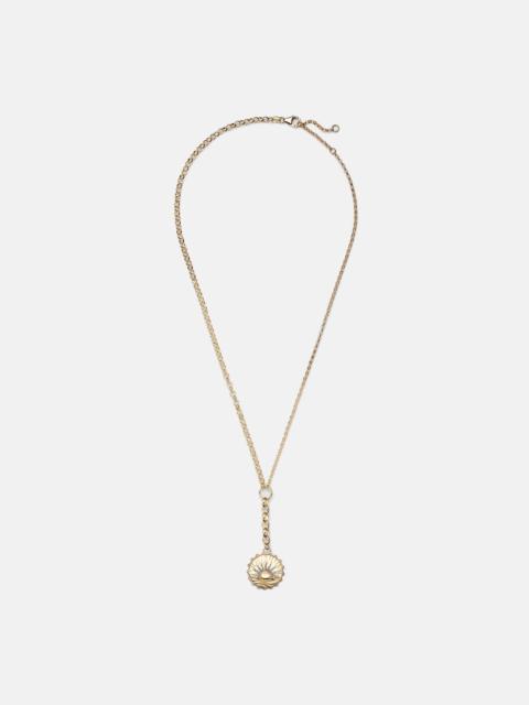 FOUNDRAE Internal Compass New Beginnings 18kt gold pendant necklace with diamonds