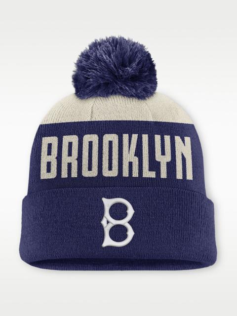 Nike Brooklyn Dodgers Cooperstown Peak Men's Nike MLB Cuffed Pom Beanie