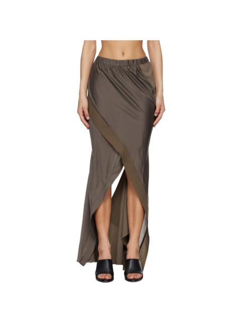 entire studios Taupe Fluid Midi Skirt
