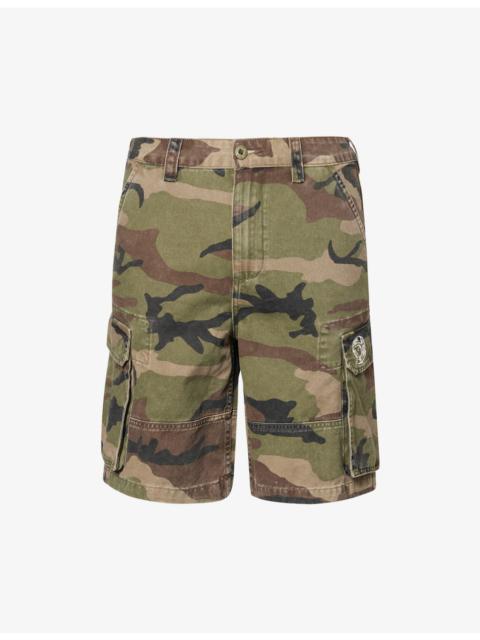 BILLIONAIRE BOYS CLUB Cargo Camouflage-Print Denim Shorts