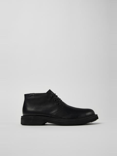 CAMPER Norman Black Leather Ankle Boots for Men.