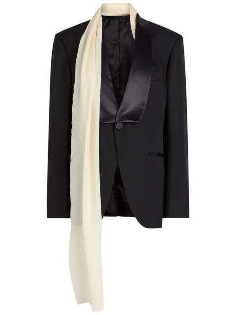armarium Armarium Rania Scarf-effect Wool and Silk-blend Jacket