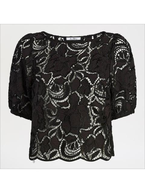 Sam Edelman Lace Short Sleeve Top