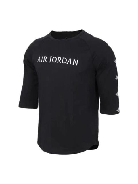 Jordan Air Jordan 3/4 Sleeve T-shirt 'Black' AA1912-010
