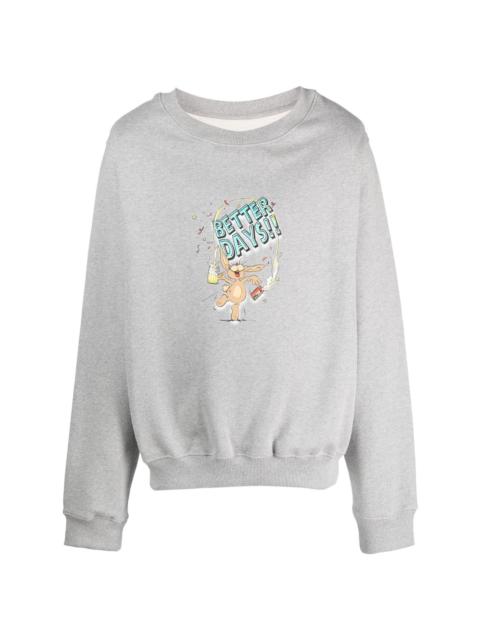 Better Days graphic-print cotton sweatshirt