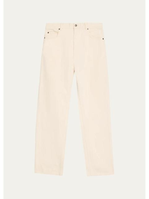 The Row Men's Denim Straight Leg Five-Pocket Pants