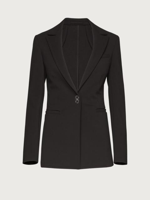 FERRAGAMO SINGLE BREASTED JERSEY BLAZER