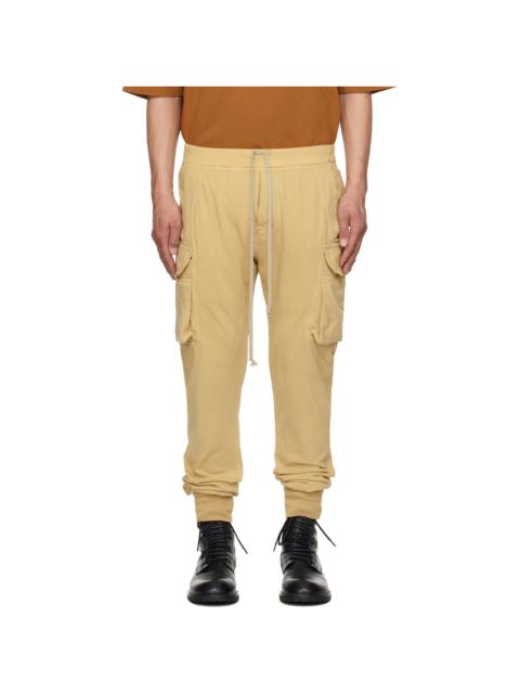 Rick Owens DRKSHDW Beige Hollywood Mastodon Cut Cargo Pants