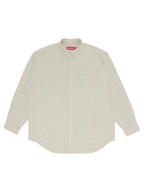 Supreme Loose Fit Stripe Shirt 'Tan'