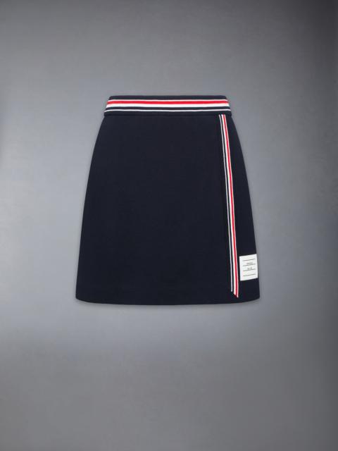 Thom Browne PIQUE RWB TRIM WRAP SKIRT