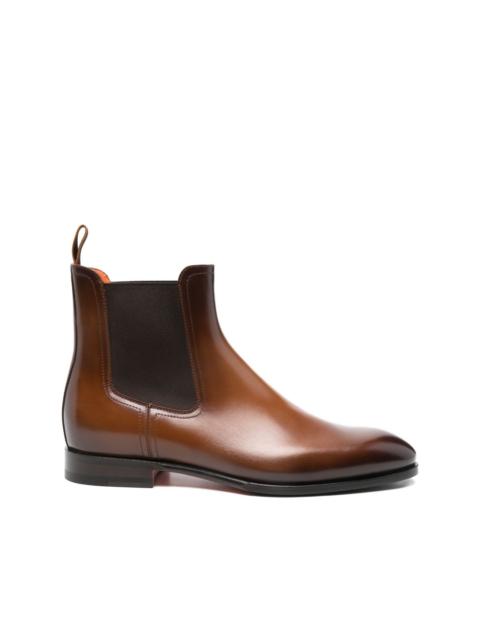 Santoni leather Chelsea boots