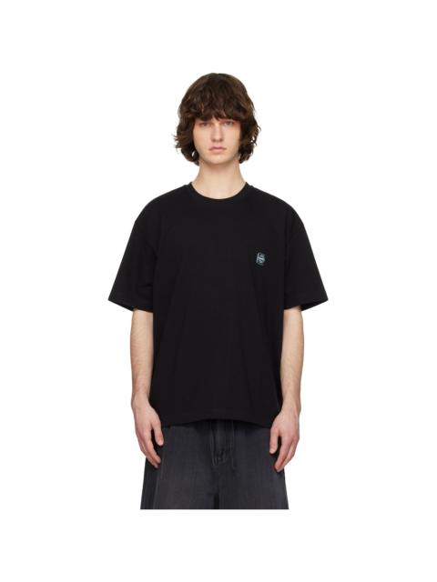 SOLID HOMME Black Butterfly Graphic Short-Sleeve T-shirt
