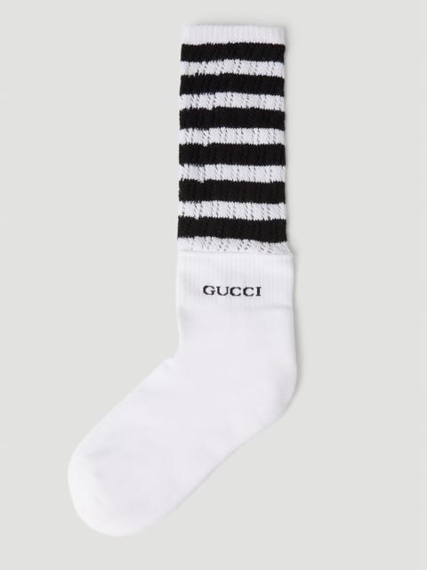 GUCCI Striped Logo Socks