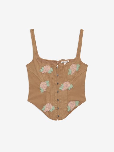 For Love & Lemons Rose Beaded Bustier
