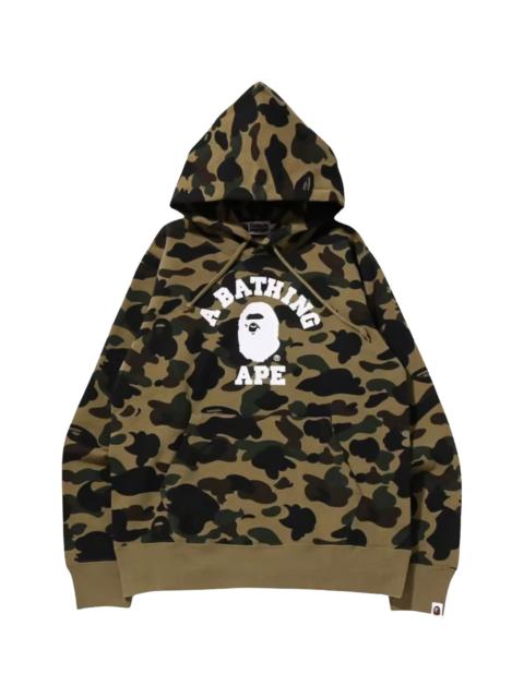 A BATHING APE® 1st Camo College Pullover Hoodie "Green" BAPE119