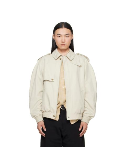 MM6 Maison Margiela Off-White Cotton Twill Jacket