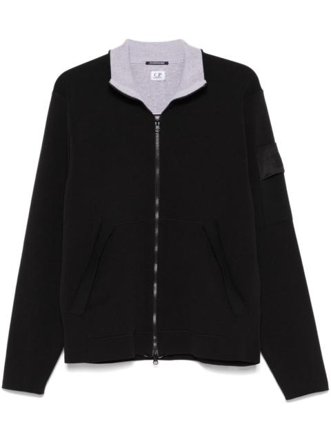 C.P. Company logo-patch zip-up sweatshirt