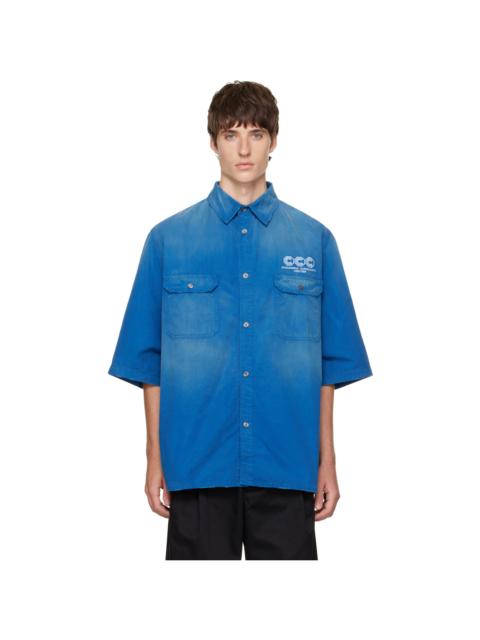 WILLY CHAVARRIA Blue S/S Workwear Corcoran Overshirt