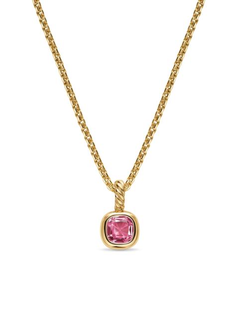 DAVID YURMAN Women's Mini Cushion Cut Amulet in 18K Yellow Gold - Pink Tourmaline