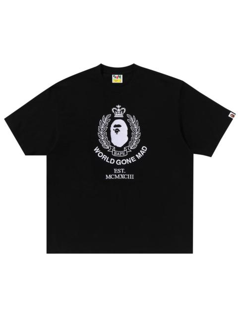 BAPE Crest College Logo Relaxed Fit Tee 'Black'