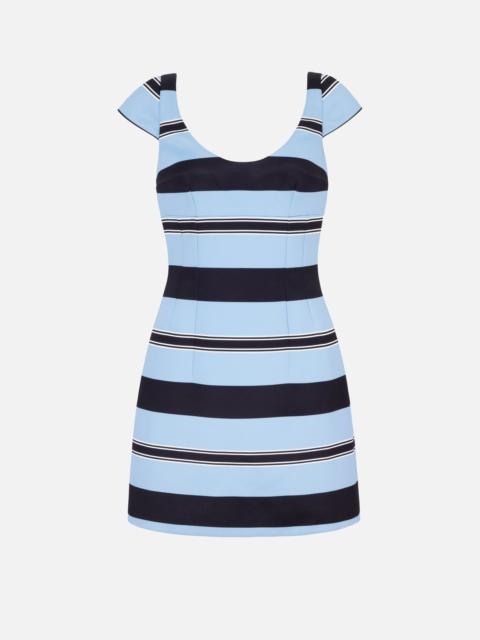EMILIA WICKSTEAD Eloise Dress in Blue & Black Taffeta Faille