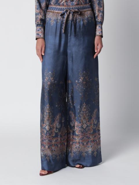 Zimmermann Valiant navy blue silk trousers