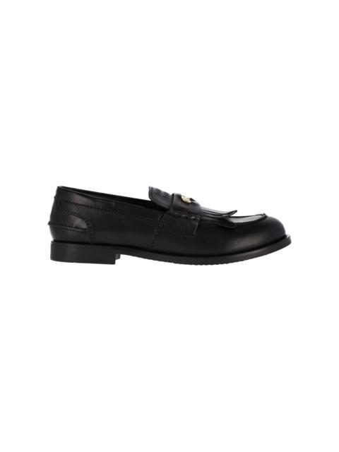 Miu Miu LEATHER LOGO LOAFERS