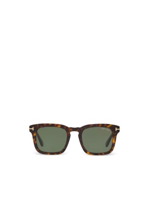 TOM FORD Dax T-motif square-frame sunglasses