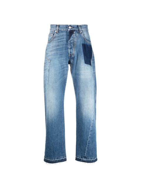 Alexander McQueen patchwork loose-fit jeans