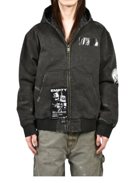 Enfants Riches Déprimés WAR STARTED HOODED WORK JACKET / CRUST BLK