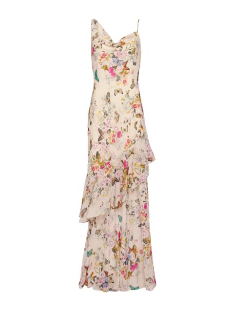 L'AGENCE Viola Silk Cowl-Neck Gown