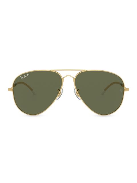Ray-Ban Women's RB3825 62MM Old Aviator Sunglasses - Gold Dark Green