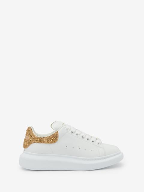 Alexander McQueen Women's Oversized Sneaker in White/camel