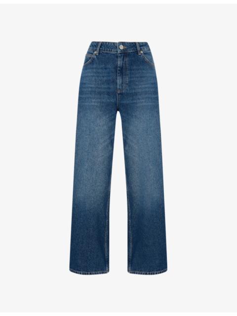 WHISTLES Straight Ankle-Length Denim Jeans
