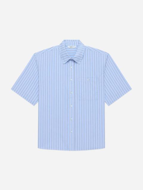 3sixteen Short Sleeve Commuter Shirt - Blue Stripe