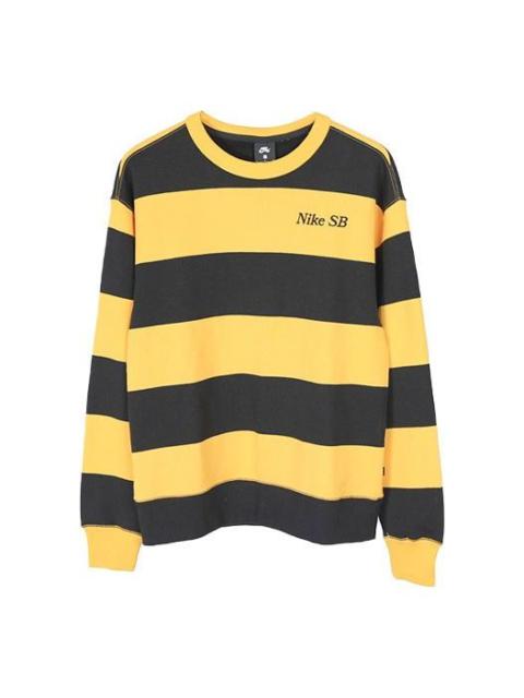Nike Nike MENS SB Skateboard Striped Skate Sports Crew-neck Golden CV4310-739
