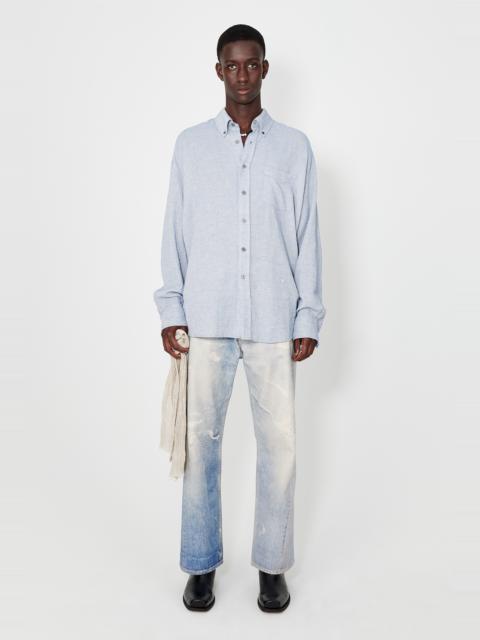 Our Legacy Borrowed Shirt Mid Blue Burlington Seersucker