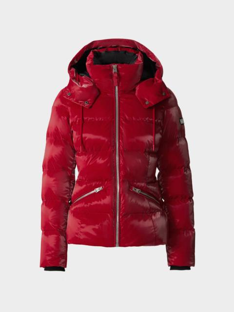 MACKAGE MADALYN-GLO High-Gloss Down Jacket With Removable Hood