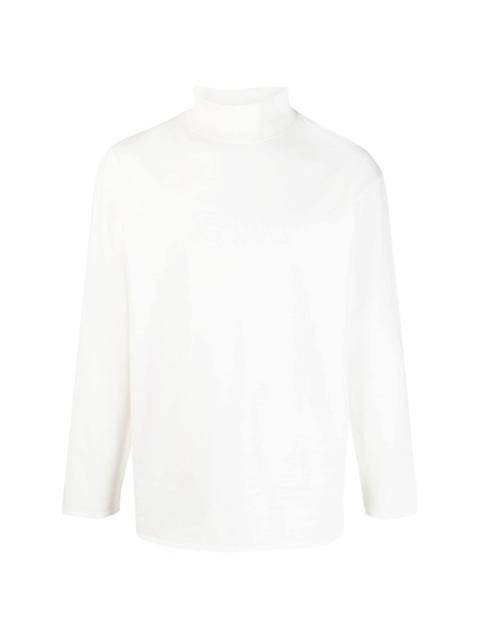 high-neck cotton sweatshirt