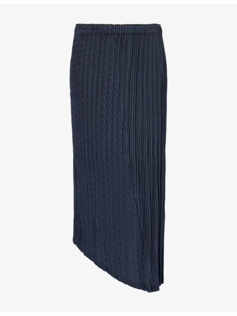 ISSEY MIYAKE Unfurling Pleats Knitted Midi Skirt