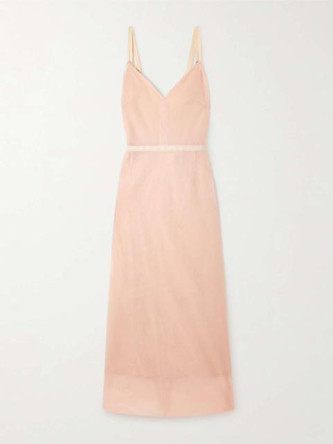 Carven Layered cotton-gauze gown Pink