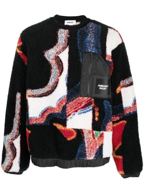 Ambush WKSP teddy jacquard crew-neck sweatshirt