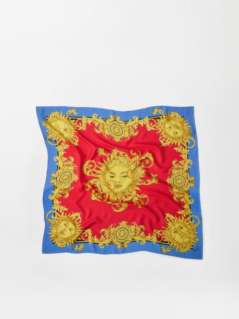 VERSACE Printed Silk Twill Scarf 90 cm