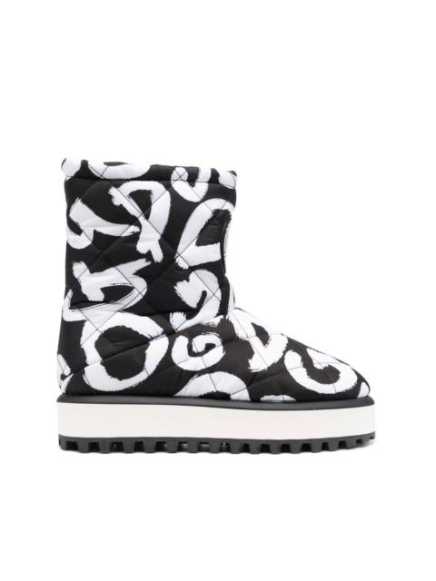Dolce & Gabbana City graffiti print ankle boots